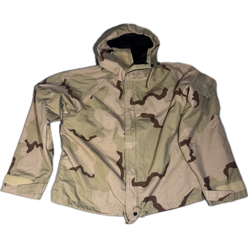 US Military Desert Camo Chemical Protective JSLIST Parka Jacket Medium Long